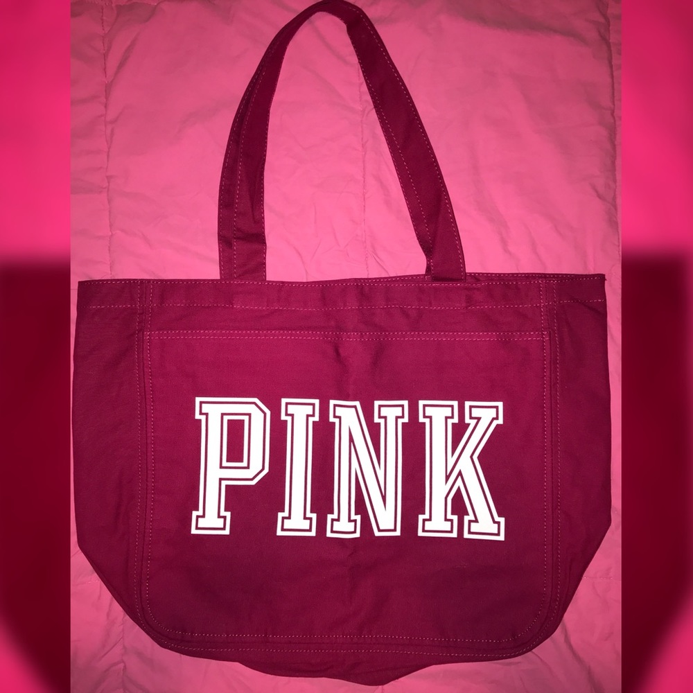 Victoria's Secret PINK Berry Red Campus Tote Bag